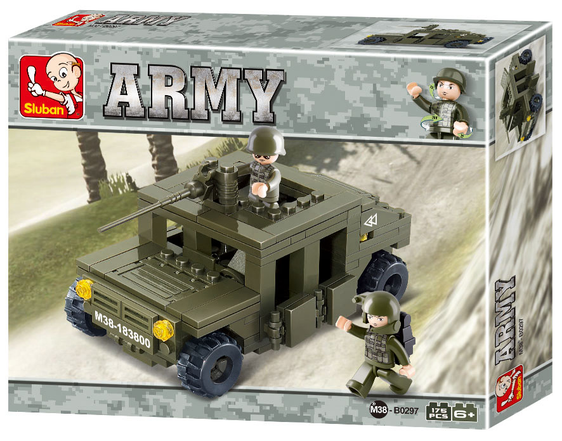 Land Forces Military Jeep Building Brick Kit (175 Pcs)
