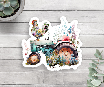 Farm Tractor Vinyl Sticker