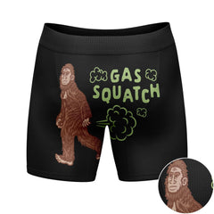 Gas Squatch Funny Bigfoot Underwear Mens Boxer Briefs