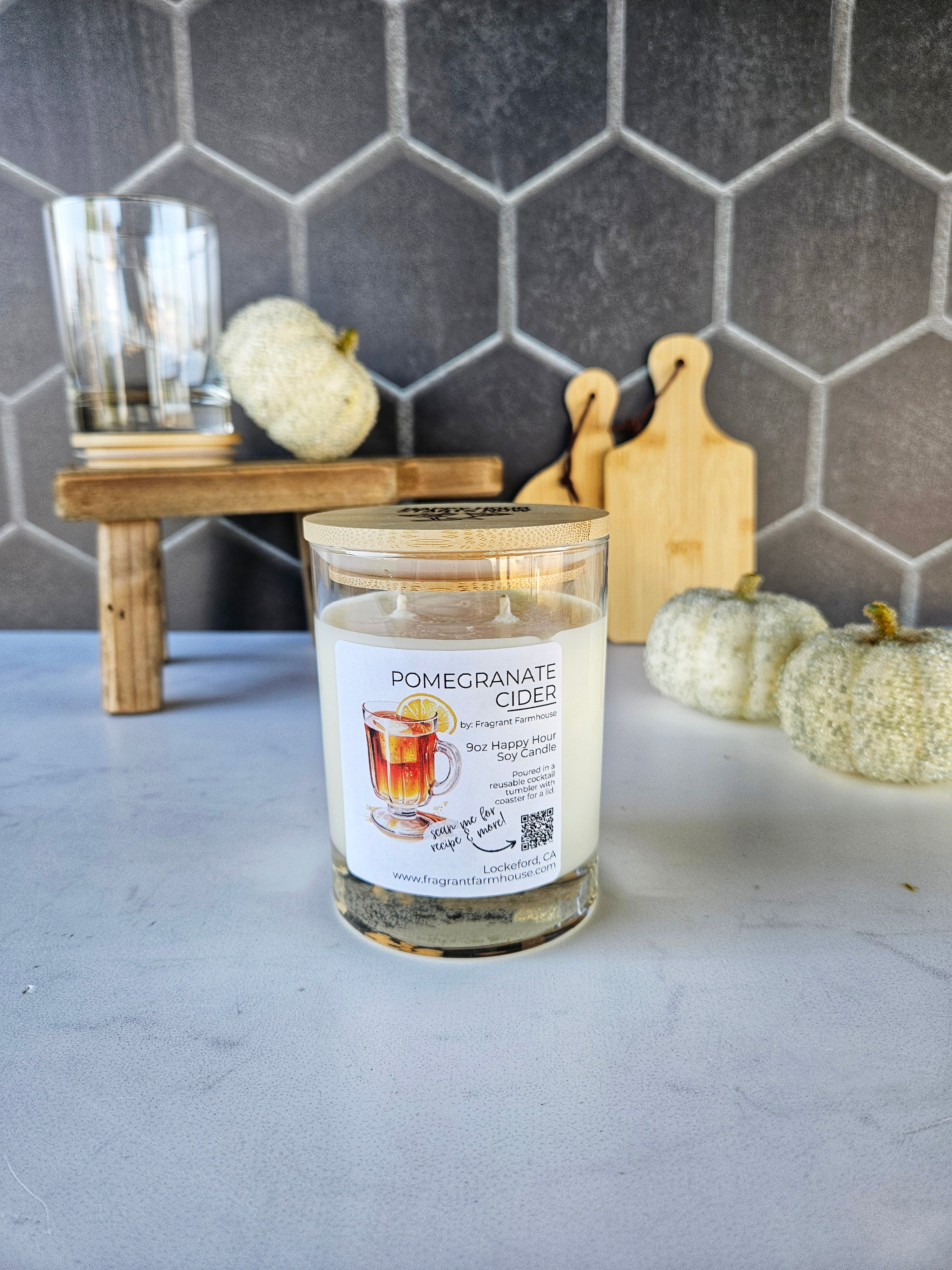 Pomegranate Cider Cocktail Candle