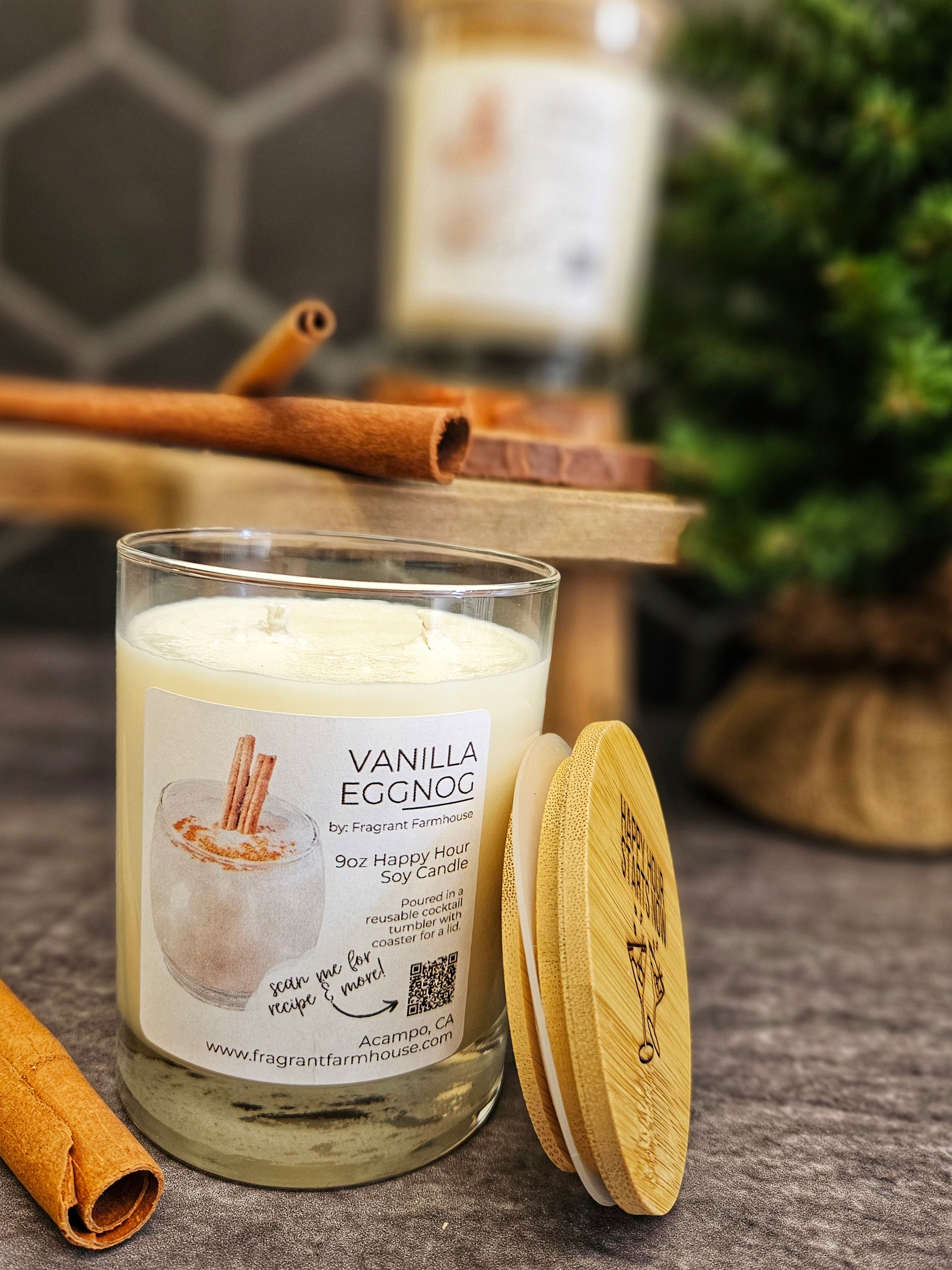 Vanilla Eggnog Cocktail Candle