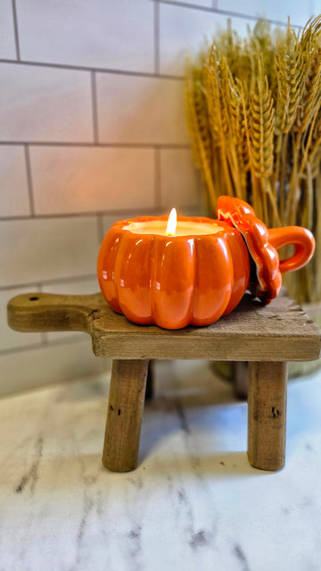 Curly Stem Pumpkin Candle