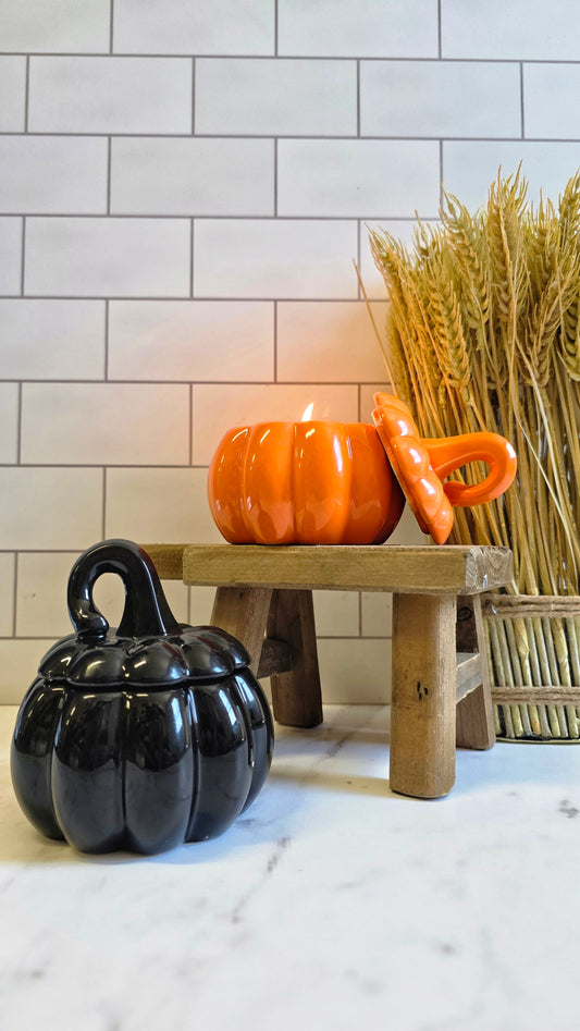 Curly Stem Pumpkin Candle