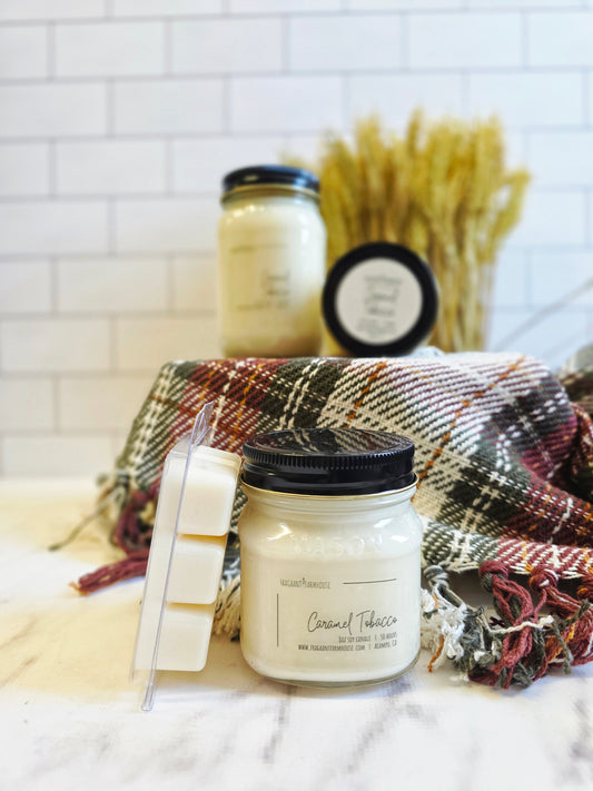 Caramel Tobacco Soy Candle