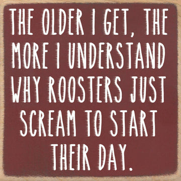 Roosters 4"x4" Sign