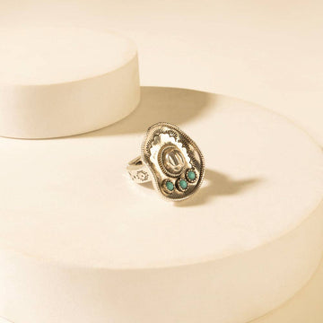 Western Crown Ring in Turquoise