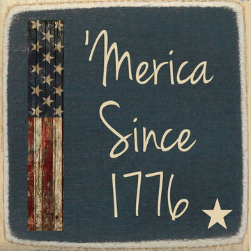 'Merica 4"x4" Sign
