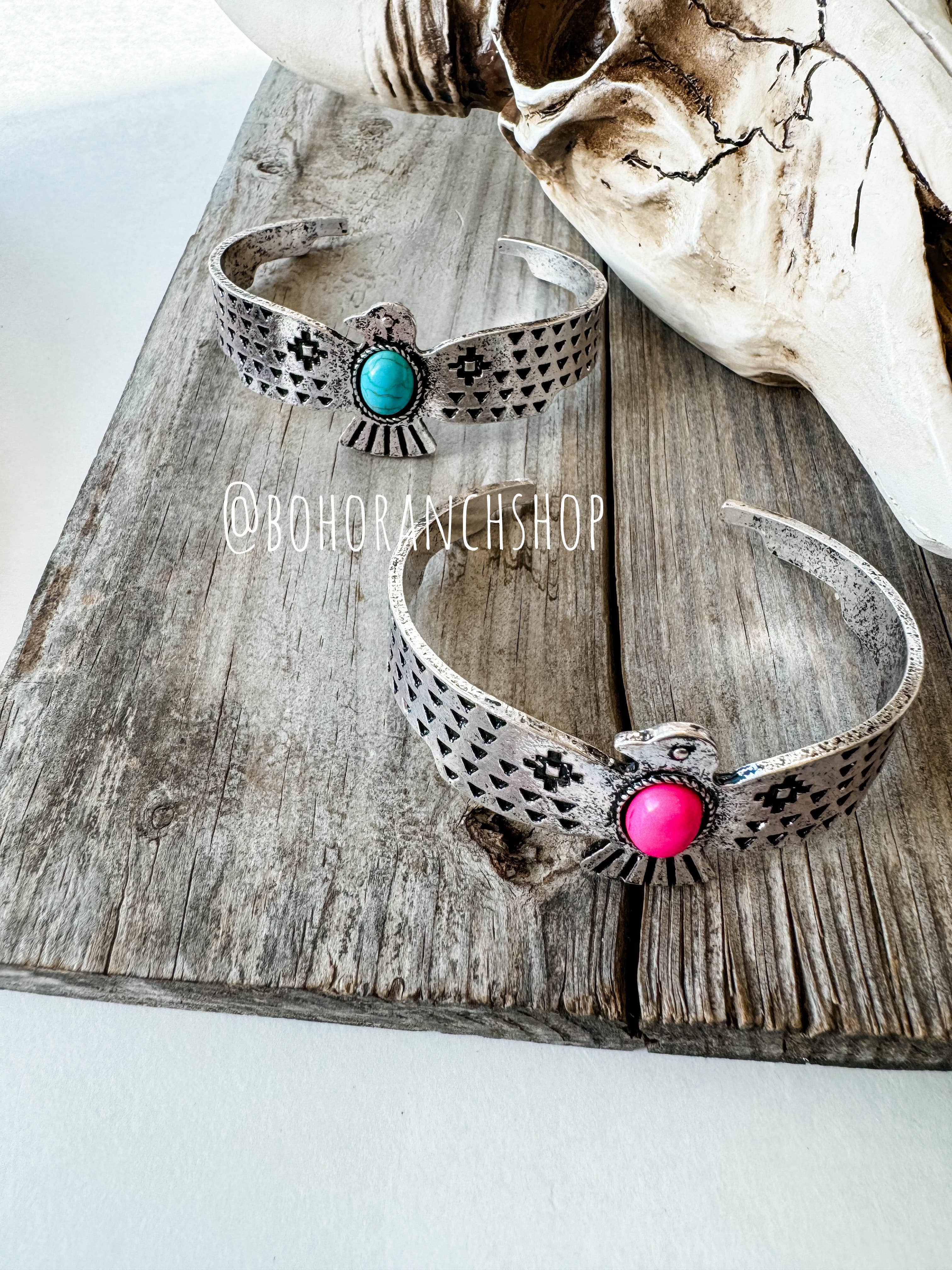 Western Thunderbird Cuff Bracelet - Pink