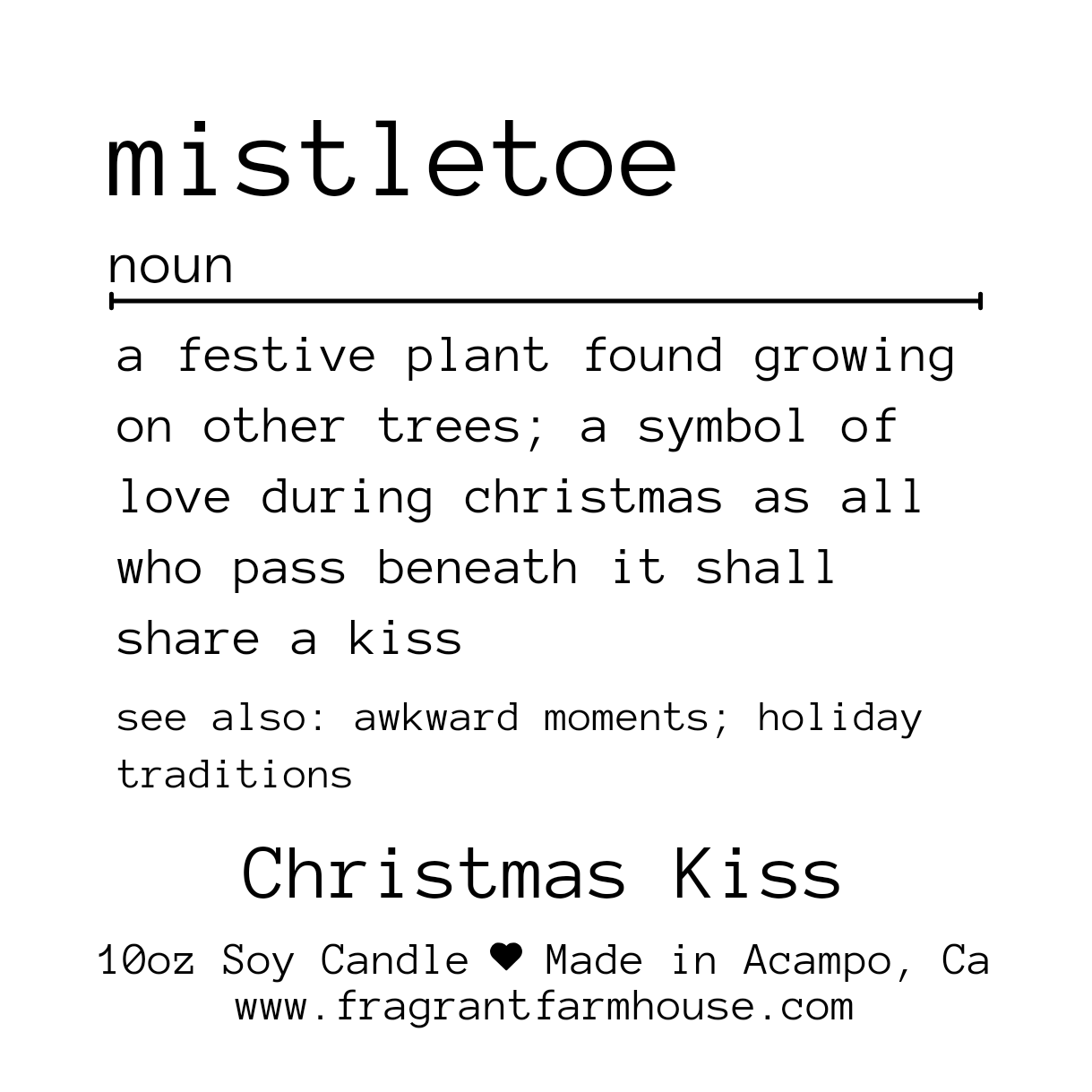 mistletoe (n) Soy Candle