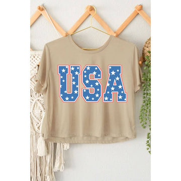 USA Graphic Crop Top