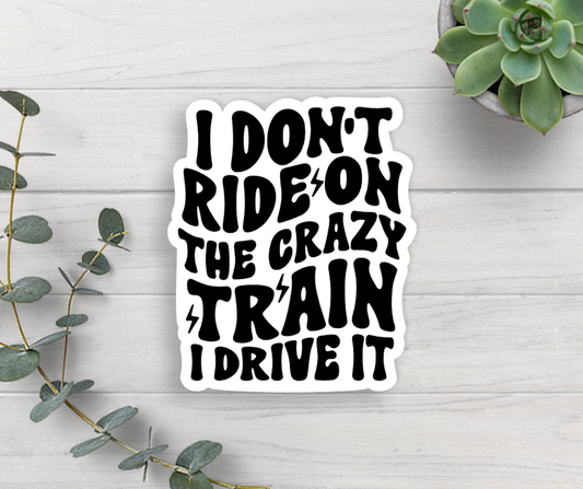 Crazy Train Vinyl Sticker