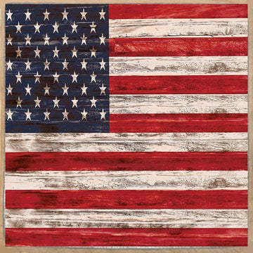 American Flag 4"x4" Sign