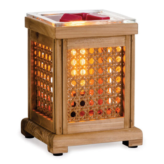 Wood & Cane Vintage Style Bulb Illumination Fragrance Warmer