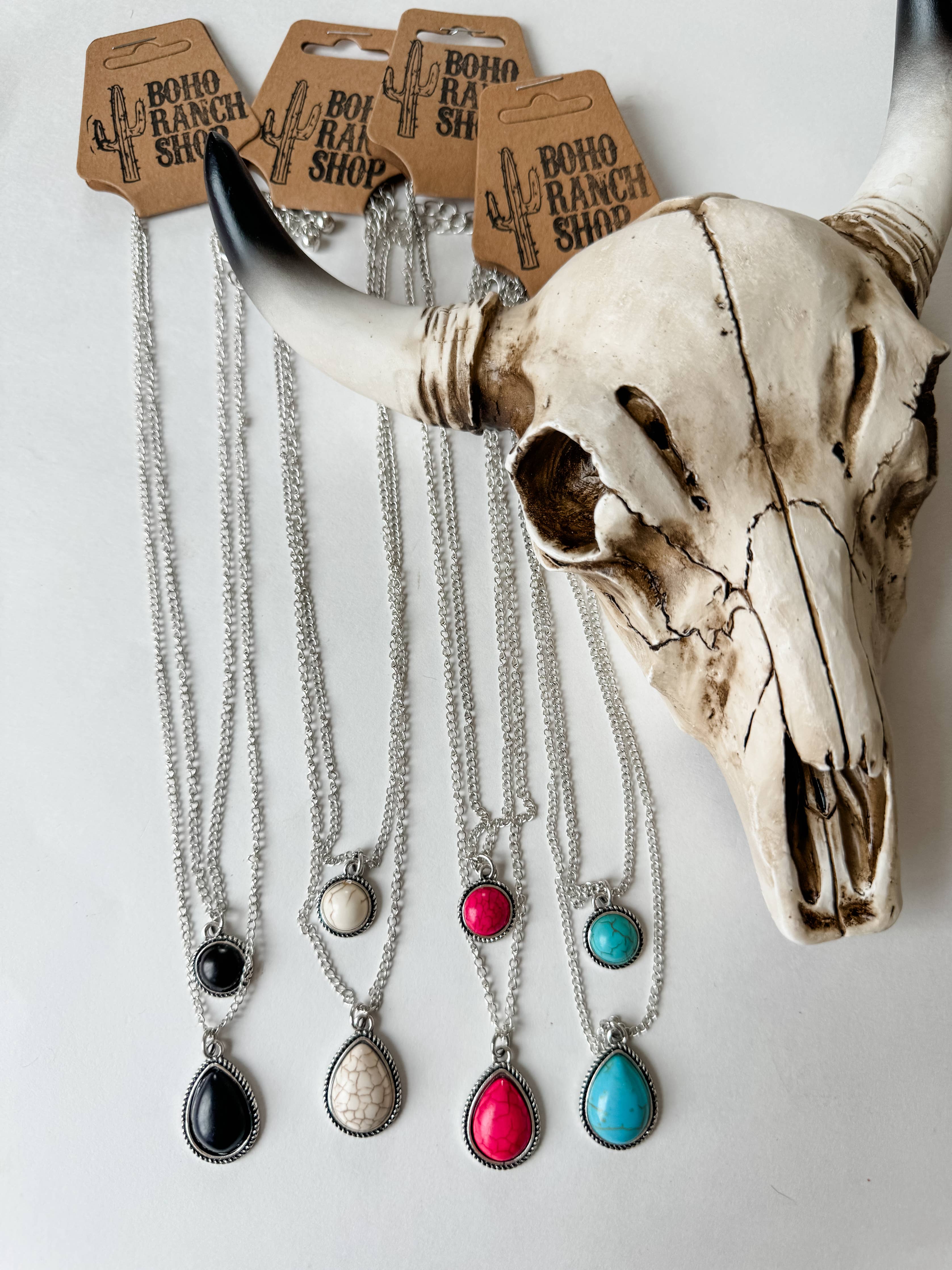 Western Layered Stone Necklace