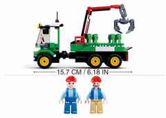 Farm Log Transporter Building Brick Kit (209 pcs)