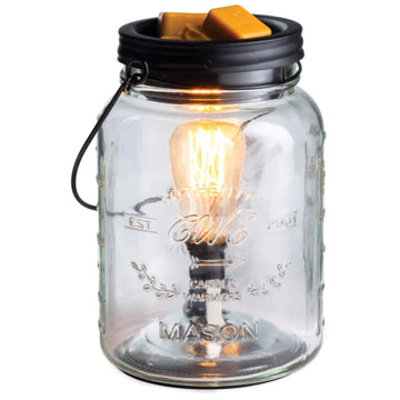 Glass Mason Jar Vintage Bulb Illumination Fragrance Warmer