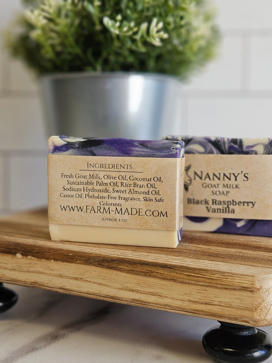 Goat Milk Soap - Black Raspberry Vanilla