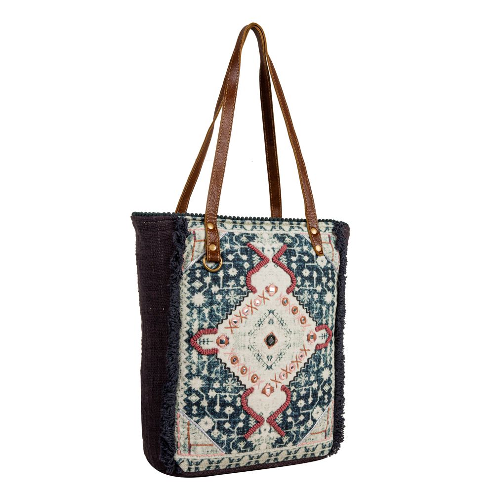 Homestyle Warmth Embroidered Tote Bag