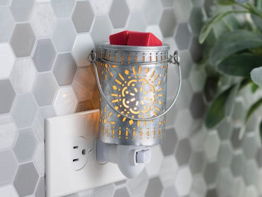 Galvanized Tin Pluggable Fragrance Warmer