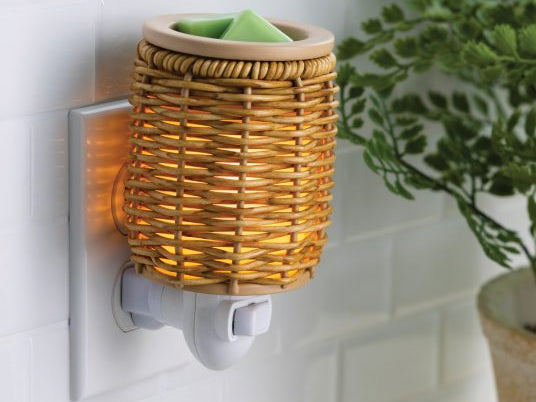 Wicker Lantern Pluggable Fragrance Warmer