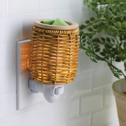 Wicker Lantern Pluggable Fragrance Warmer