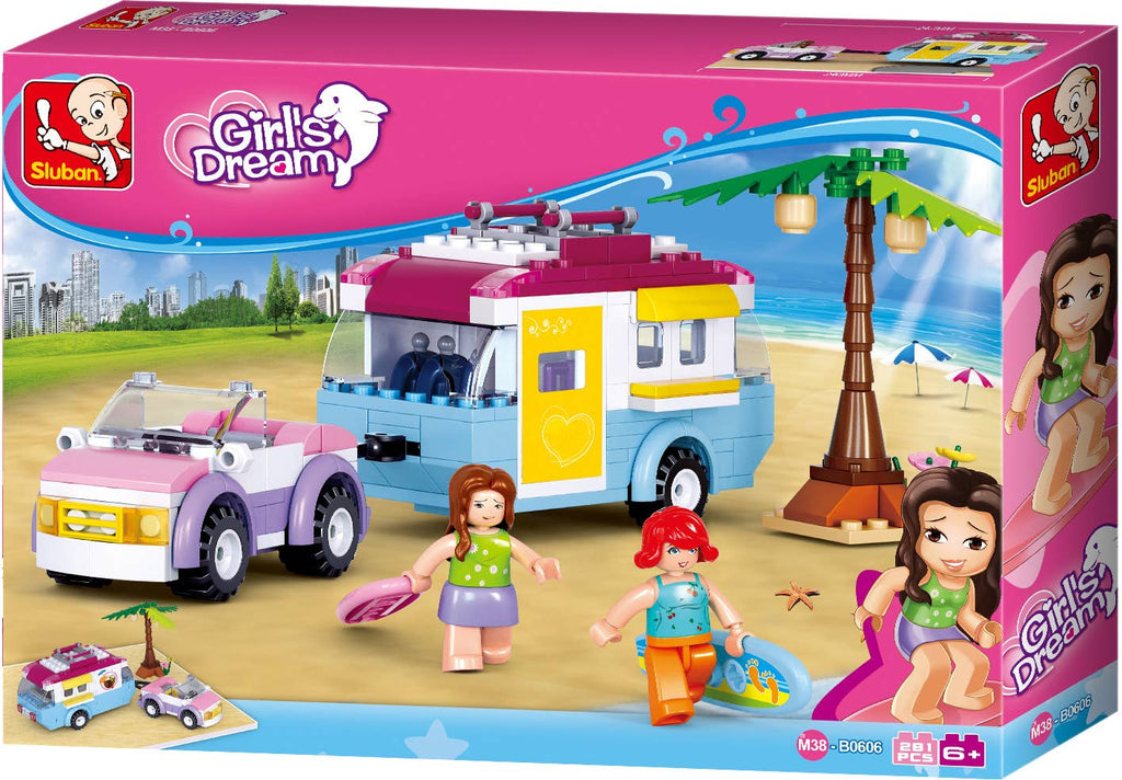 Girls Dream Beach Holiday Building Brick Kit (272 Pcs)