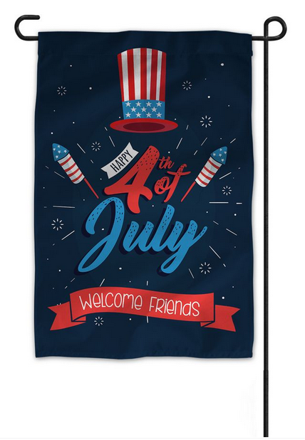 Welcome Friends 4th of July Garden Flag