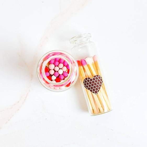Valentine Safety Matches in Small Corked Bottle