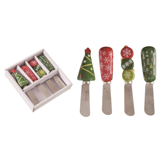 Christmas Cheese Spreaders Set