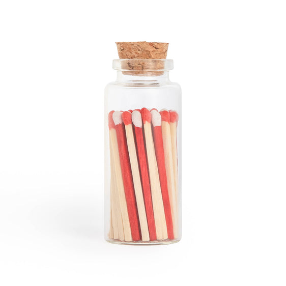 Peppermint Stick Matches in Medium Corked Vial