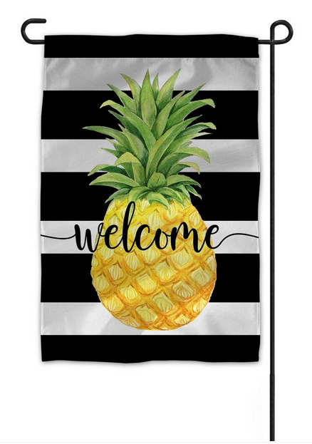 Welcome Pineapple Garden Flag
